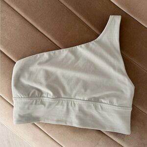 lululemon athletica Asymmetrical Crop Top in Cream